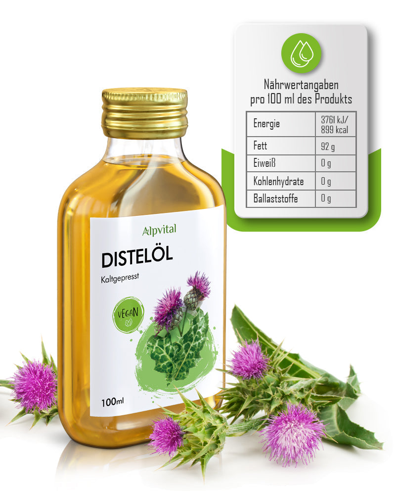 Distelöl 100ml, 100% kaltgepresst