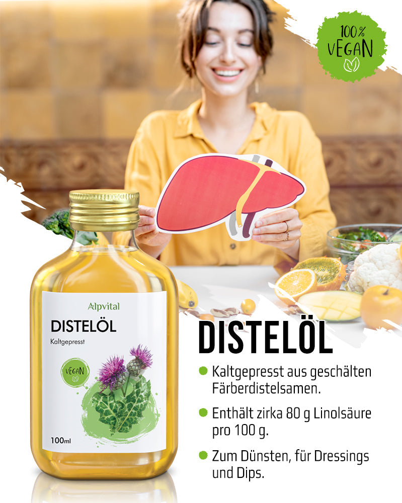 Distelöl 100ml, 100% kaltgepresst
