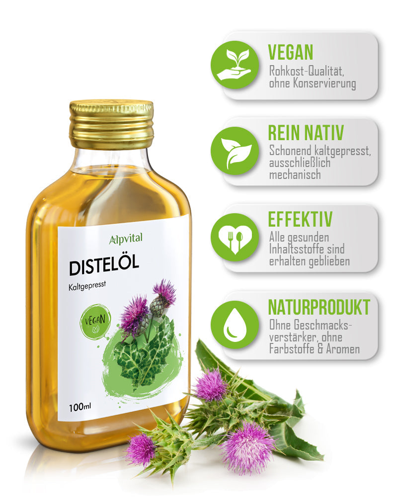Distelöl 100ml, 100% kaltgepresst