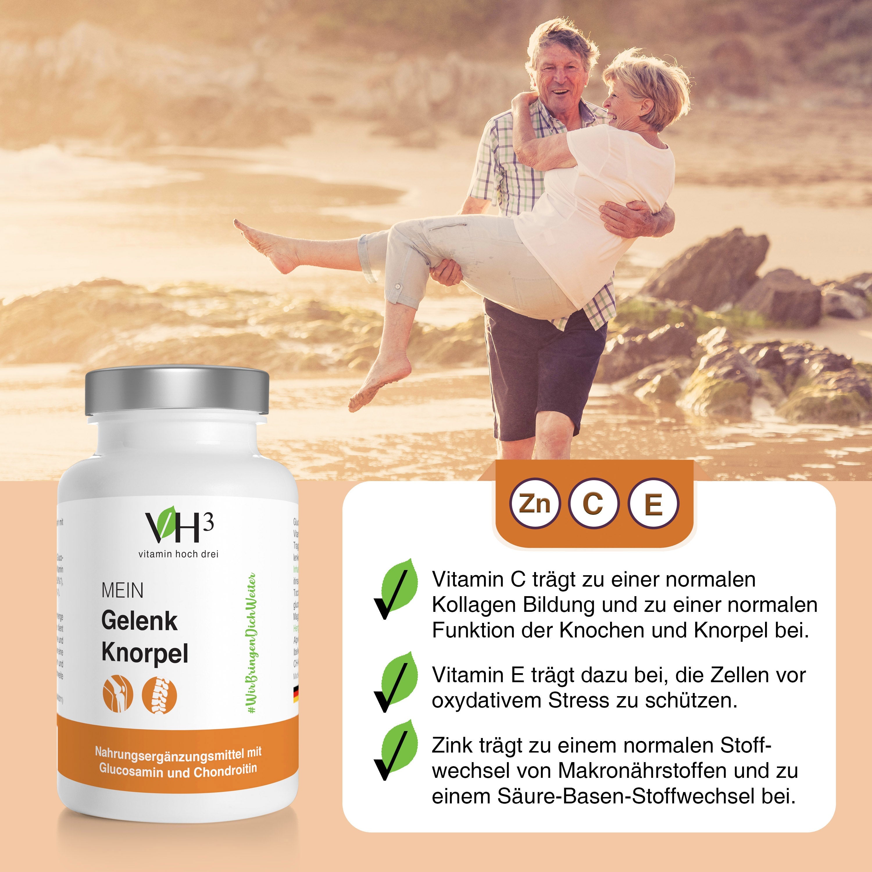 VH3 MEIN Gelenk Knorpel mit Glucosamin, Chondroitin und Zink