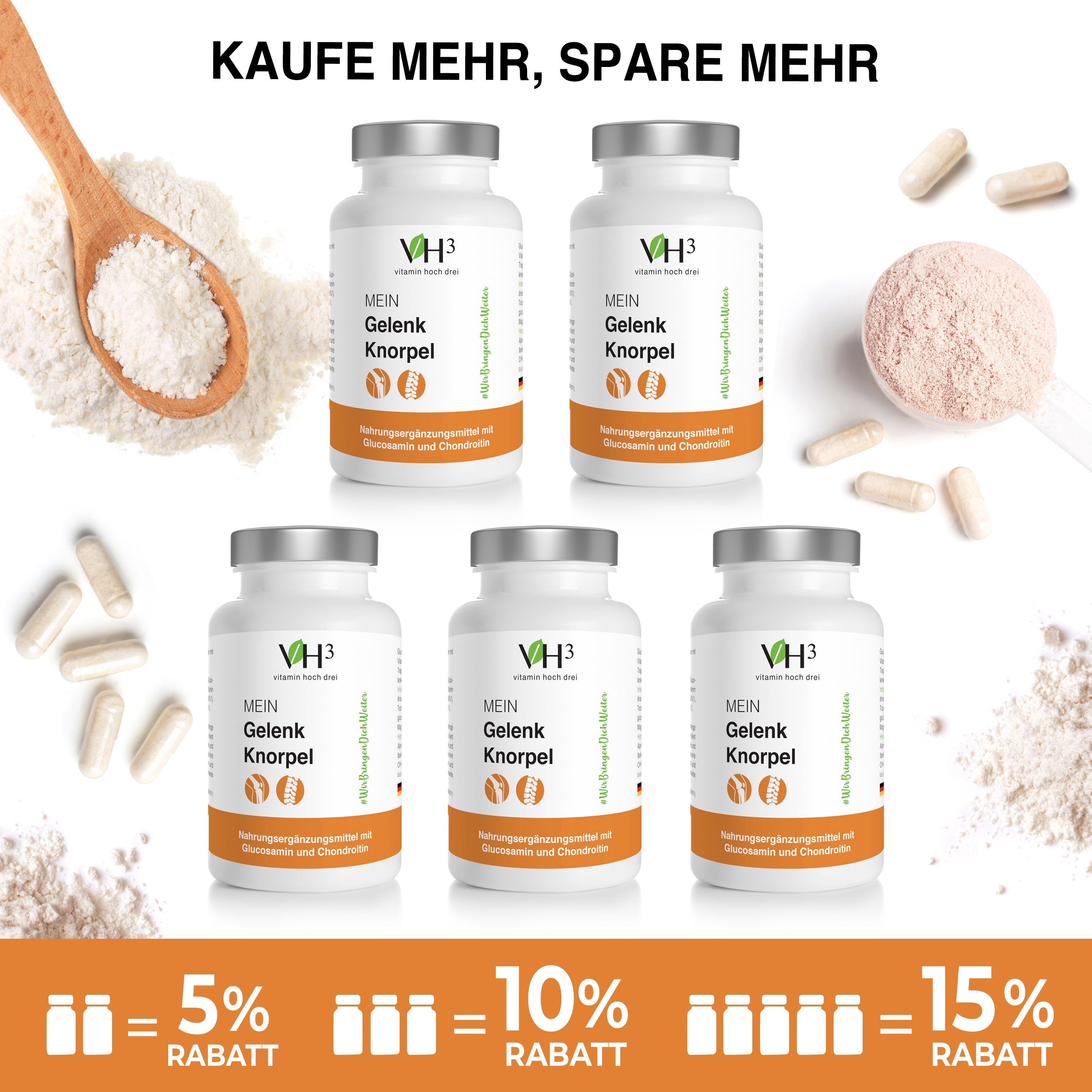 VH3 MEIN Gelenk Knorpel mit Glucosamin, Chondroitin und Zink