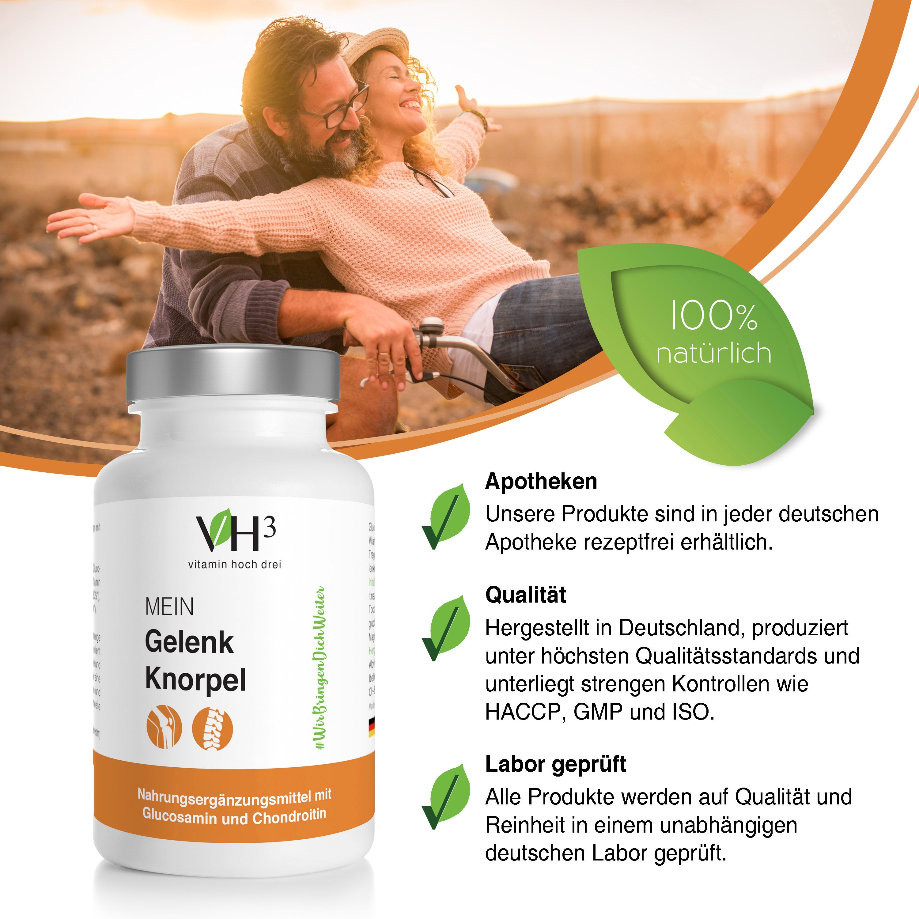 VH3 MEIN Gelenk Knorpel mit Glucosamin, Chondroitin und Zink