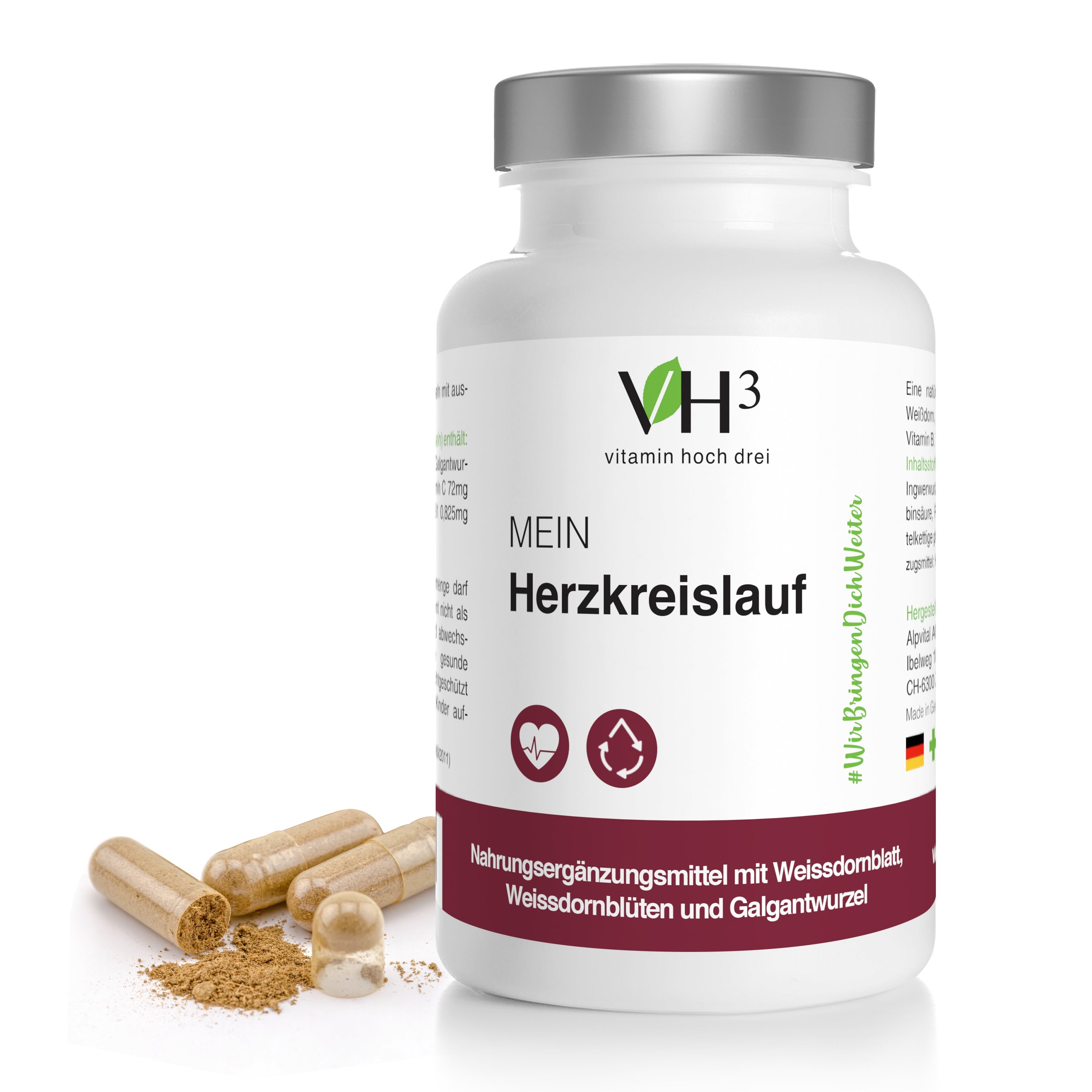 VH3 Mein Herzkreislauf mit Weißdornblatt, Ingwerwurzel & Galgantwurzel