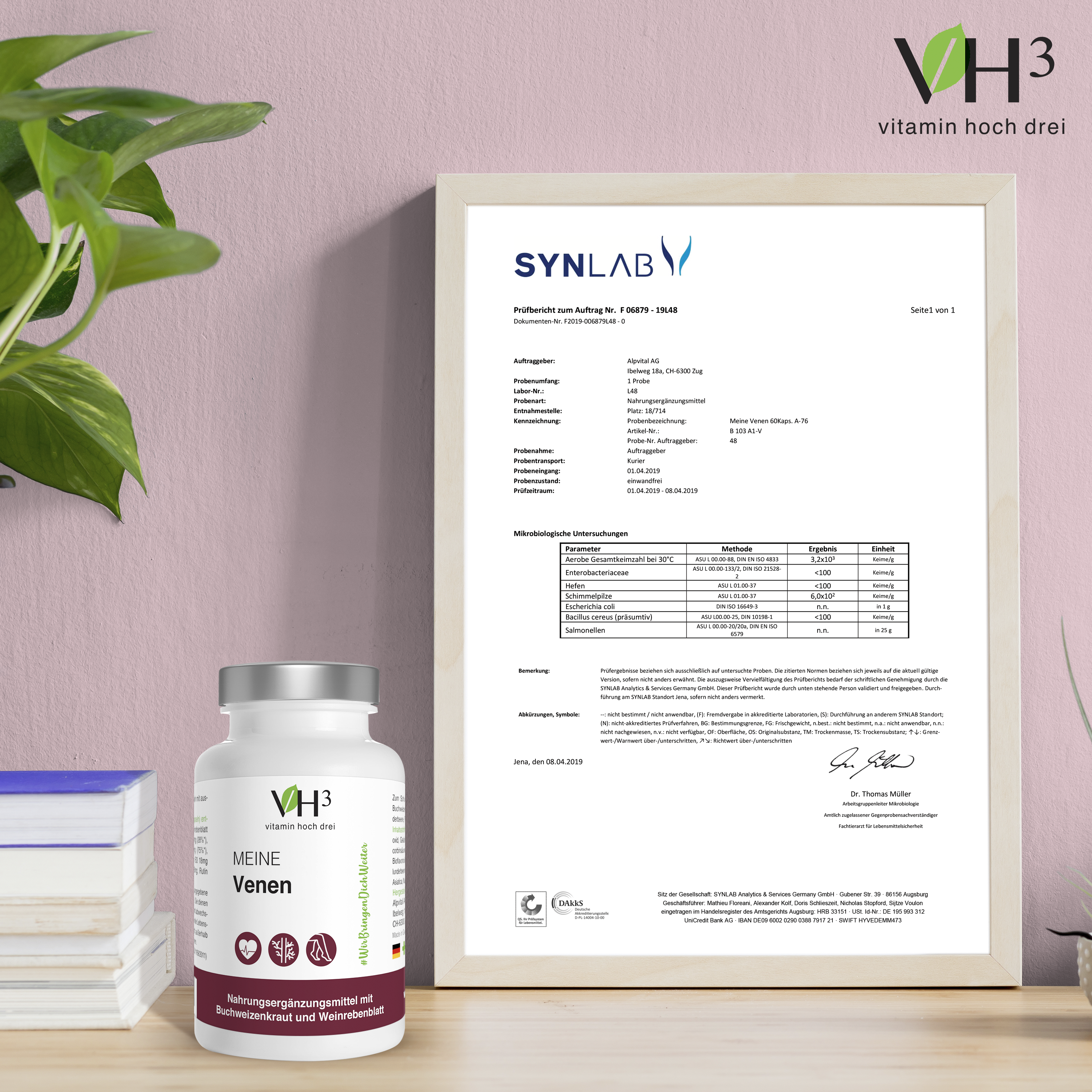 VH3 MEINE Venen mit Buchweizenkraut, marines Magnesium und Holunderbeeren Extrakt