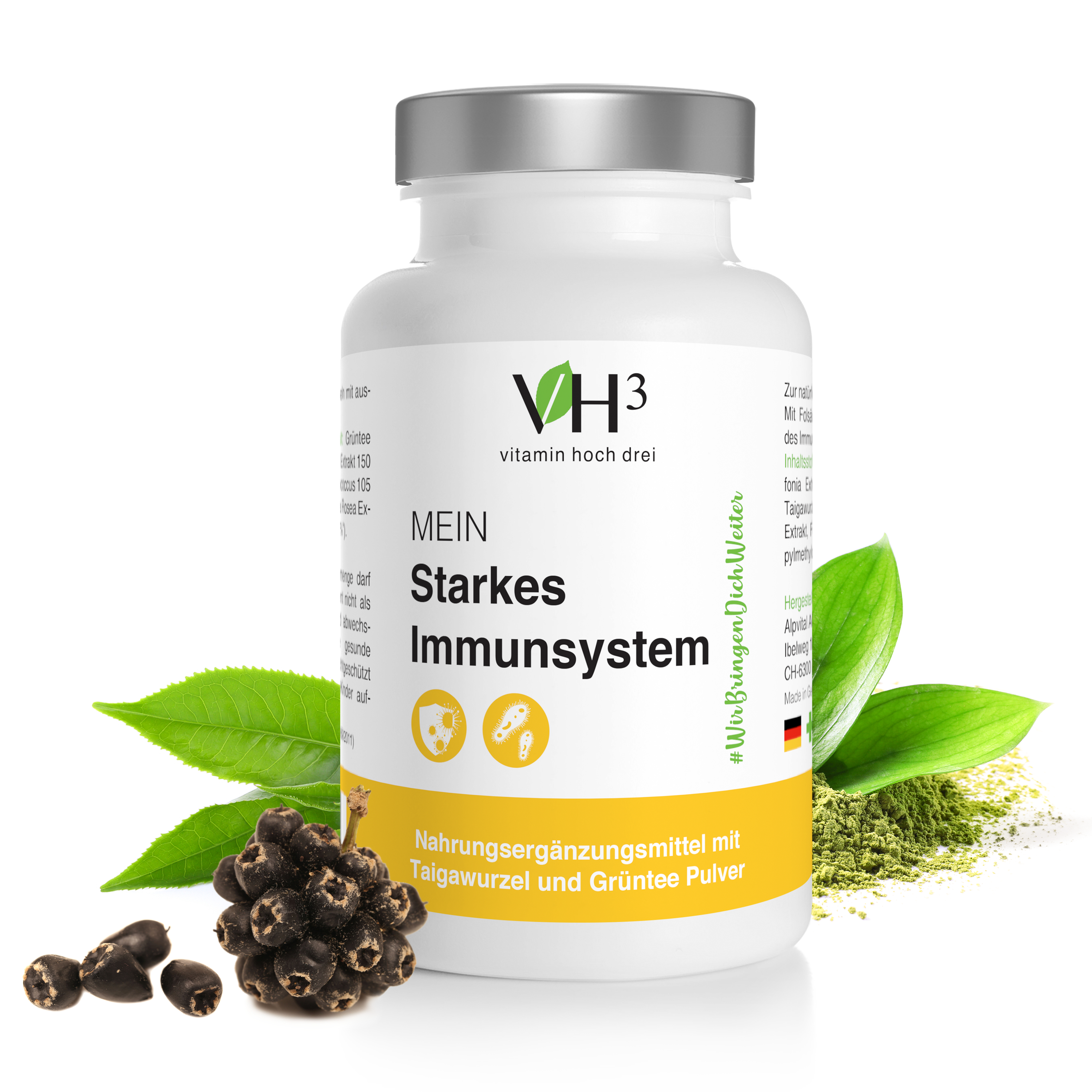 Mein starkes Immunsystem mit Grüntee Pulver, Spirulina und Griffonia Extrakt