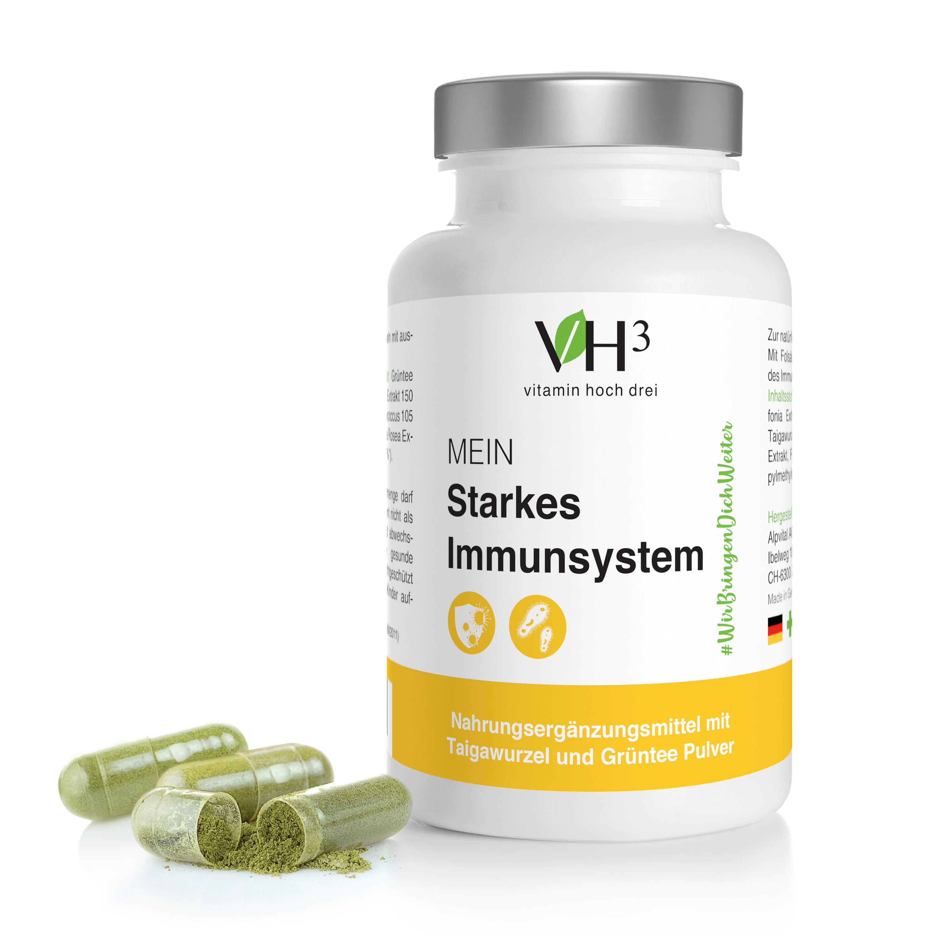 Mein starkes Immunsystem mit Grüntee Pulver, Spirulina und Griffonia Extrakt