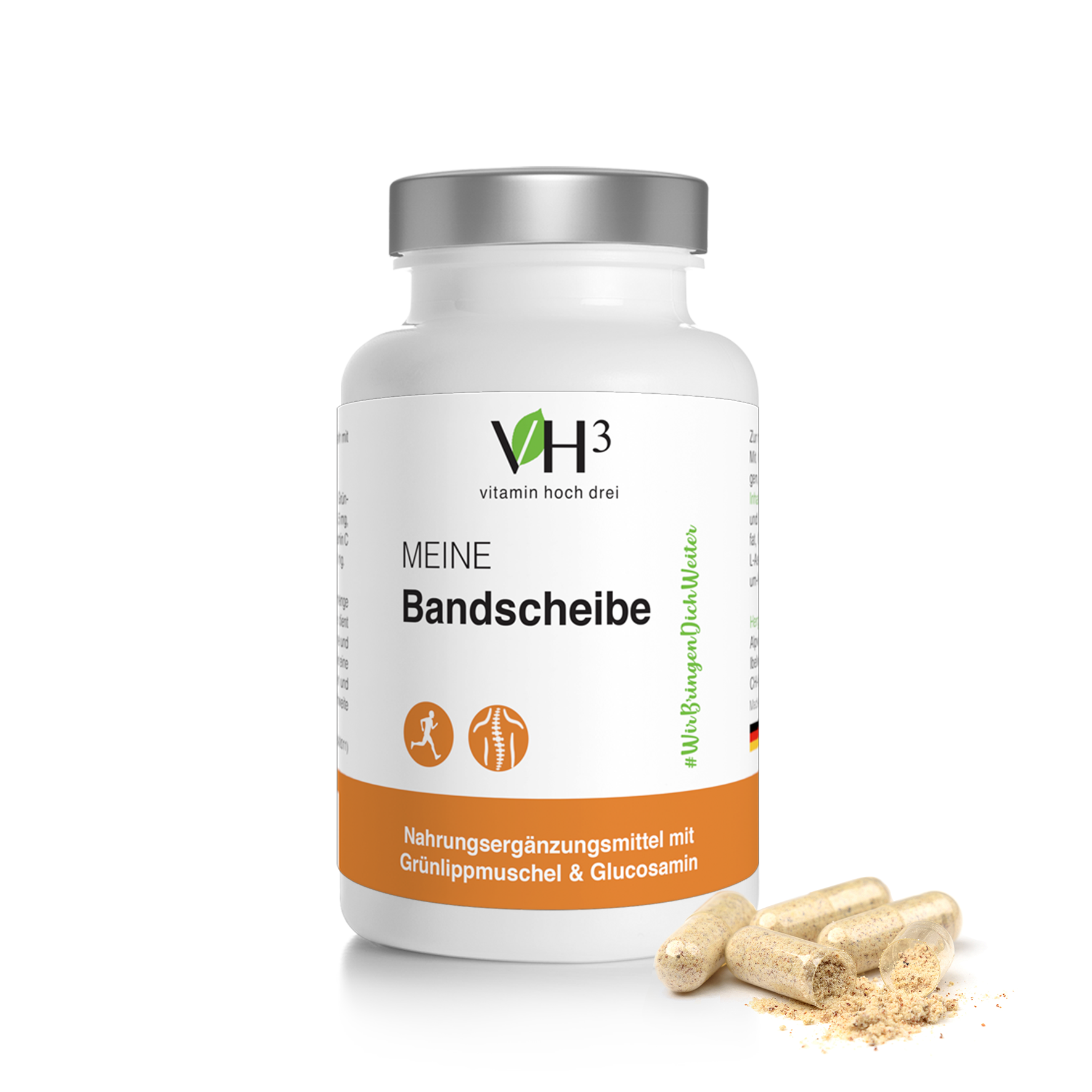 VH3 Meine Bandscheibe mit Grünlippmuschel, Glucosamin & Collagen Typ-2
