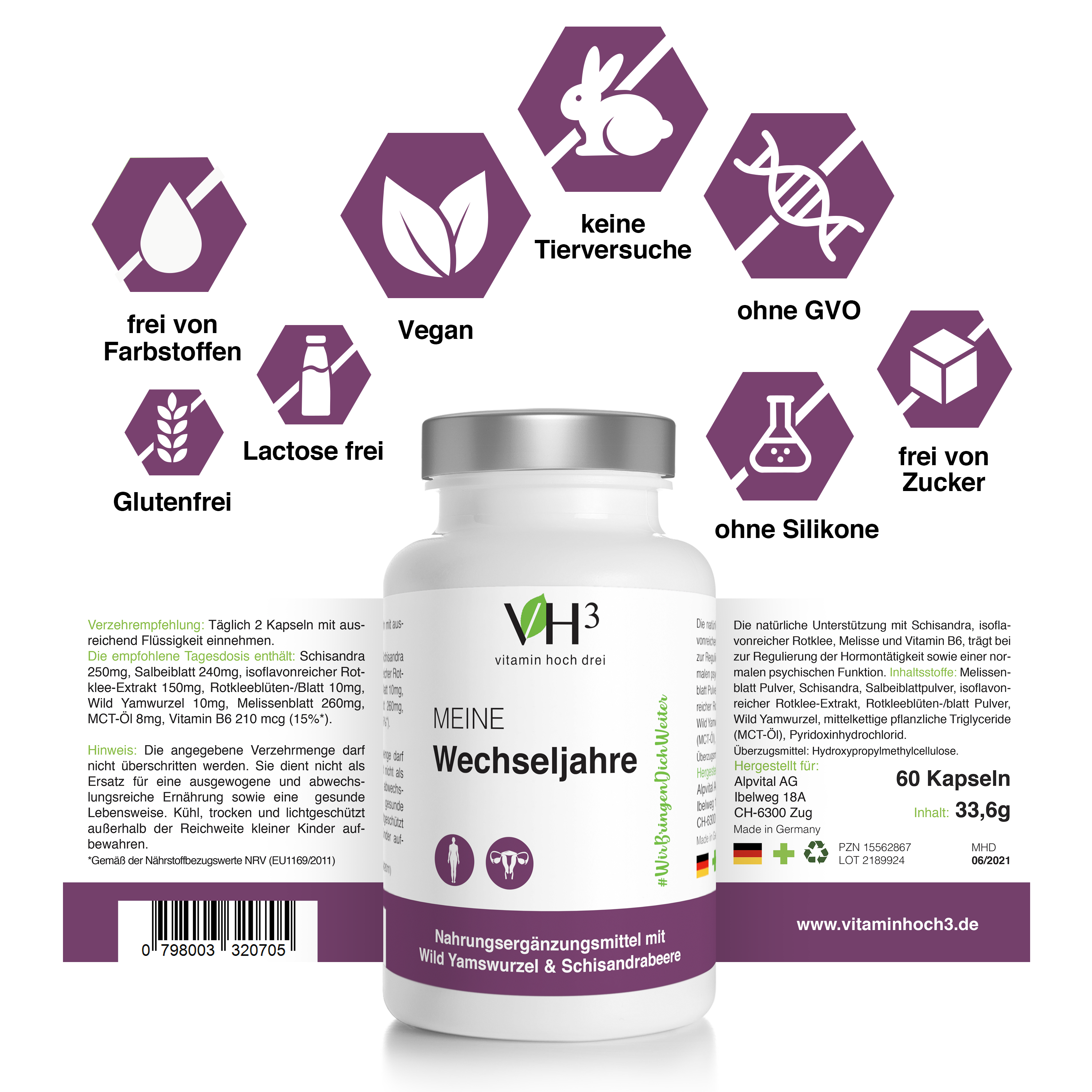 Meine Wechseljahre mit Wild Yamswurzel, Schisandrabeere und Rotklee