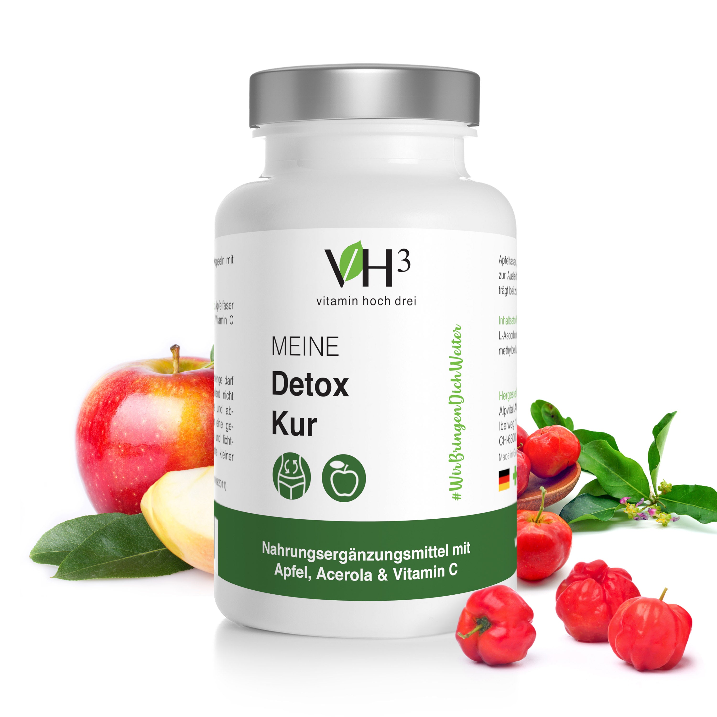 VH3 MEINE Detox Kur mit Apfelessig, Acerola und Apfelfaser